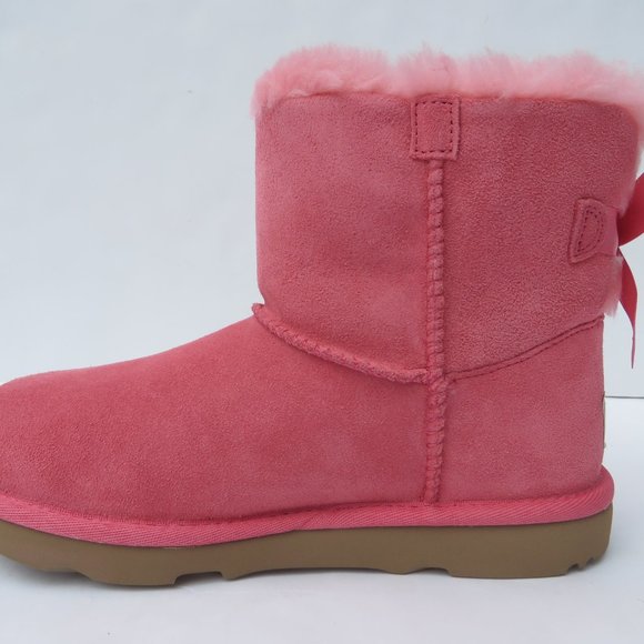 UGG Australia Boots Kids 4 NEW Mini Bailey Bow II Butterfly TEAR Pink NIB - Picture 7 of 12